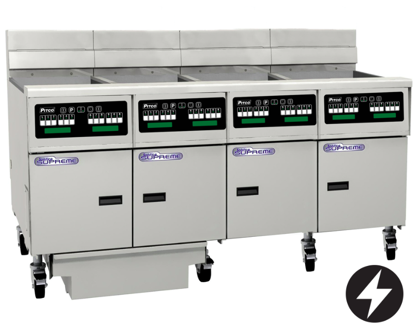 Pitco SE14C-4/FD | Solstice Fryer | Filter Drawer | Electric Fryer | 4 Bank Fryer