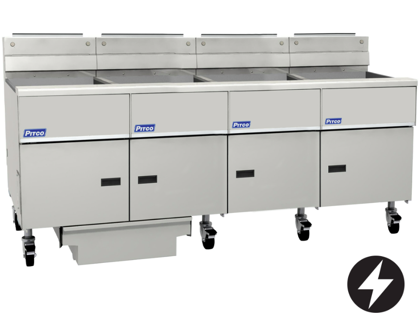 Pitco SE18-4/FD | Solstice Fryer | Filter Drawer | Electric Fryer | 4 Bank Fryer