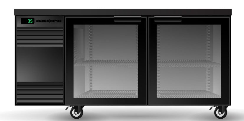Skope CL.2.GSW.r | Remote | BackBar | 2 Glass Door | Swing Door | CounterLine | Fridge | Display Fridge | Commercial Display Fridge