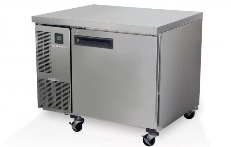 Skope PG200HCr | 1 Solid Door | 2/1 Underbench GN | Fridge Remote | Fridge | Commercial Under Bench Fridge