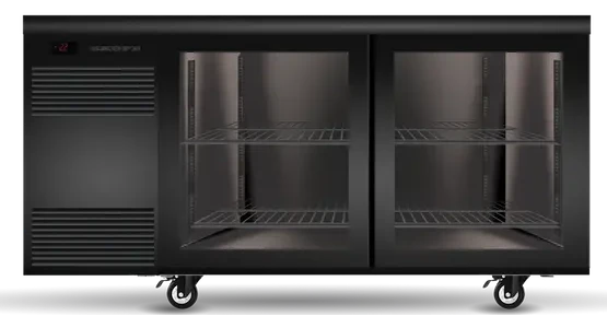 Skope CL.2.GSL.r | Remote | BackBar | 2 Glass Door | Swing Door | CounterLine | Fridge | Display Fridge | Commercial Display Fridge