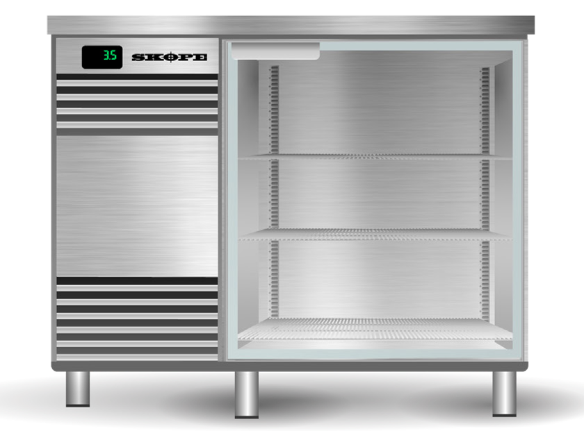 Skope GC.1.GSW.r-SS | Remote | Glass Chiller | 1 Door | Underbench Fridge | BackBar | Glass Chiller