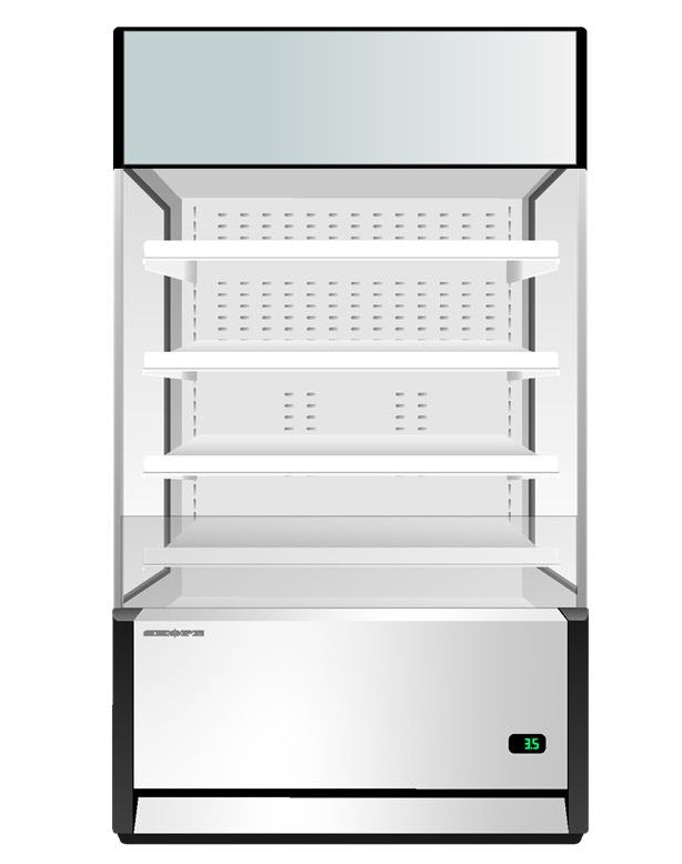 Skope OD1100N.HS.FM-SS | Open Deck Fridge | 4 Adjustable Height Shelves | Commercial Display Fridge