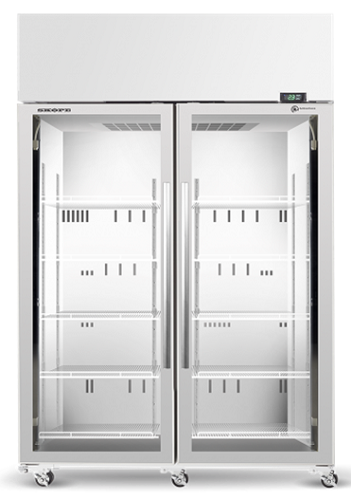 Skope SKT1300N-A-SS | 2 Glass Door Display | Storage Fridge | Upright Fridge | Display Fridge | Customisable | Commercial Upright Fridge