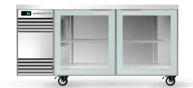 Skope SlimLine Tropical 2 Glass Door Backbar Fridge 290L