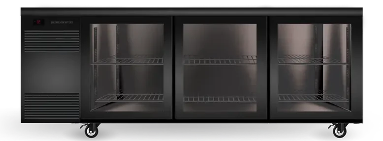 Skope SL.3.GSL.r | Remote BackBar | 3 Glass Door | Sliding Door | SlimLine | Fridge | Display Fridge | Commercial Fridge