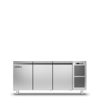 Coldline TA17/1B 3 Door Freezer Master Counter - Top with Splashback