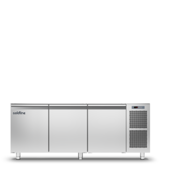 Coldline TS17/1MJ 3 Door Pastry Counters - Without Top