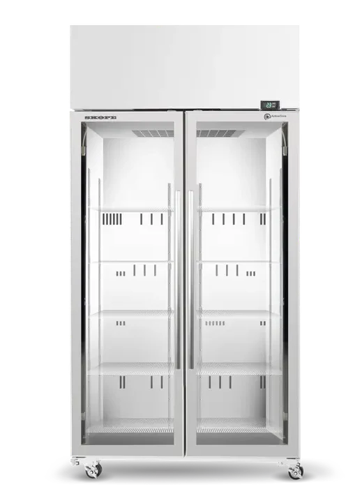 Skope TME1000N-A | 2 Glass Door | Display | Storage Fridge | Upright Fridge | Display Fridge | with 5 Shelves | Commercial Upright Fridge
