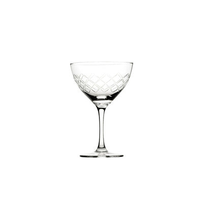 Utopia Raffles Crystal Cocktail Glassware | Nick & Nora, Martini, Coupe & Tumbler Glasses (160ml - 230ml) (Set of 24)