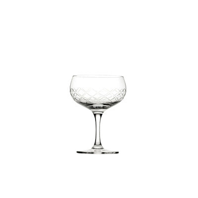 Utopia Raffles Crystal Cocktail Glassware | Nick & Nora, Martini, Coupe & Tumbler Glasses (160ml - 230ml) (Set of 24)