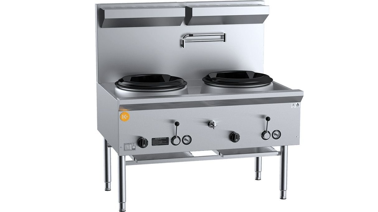 K+ Series UFWWK-2 Two Hole Deluxe Waterless Wok Table