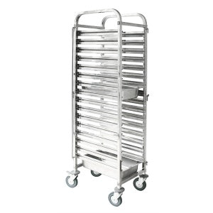 Sunnex Stainless Steel GN Trolley 380x550x1735Mm Tray