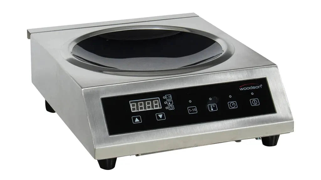 Woodson WI.WKCT.1.3500.W Countertop Induction Wok with Glass Ceramic Bowl Induction Wok