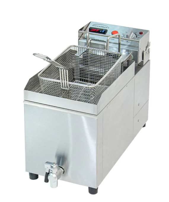 Woodson W.FRSA110 Countertop Fryer Digital Auto lift Fryer 11 Liter Commercial Fryer