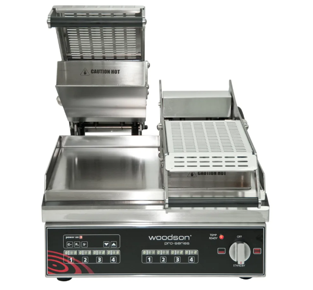 Woodson W.GPC62SC Pro-Series Smooth Top Contact Grill Commercial Contact Grill