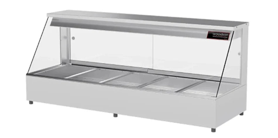 Woodson W.HFS24 4 Module Straight Glass Hot Food Display