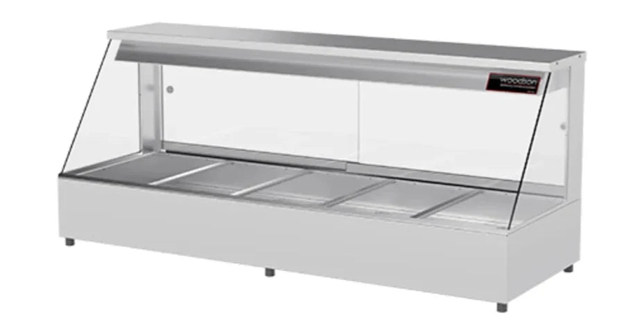 Woodson W.HFS25 5 Module Straight Glass Hot Food Display