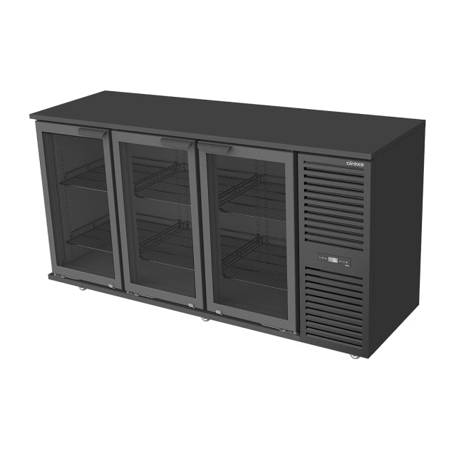 Airex AXR.MEBB.3D Refrigerated Merchandiser Back Bar 3 Door Capacity - 348 Bottles
