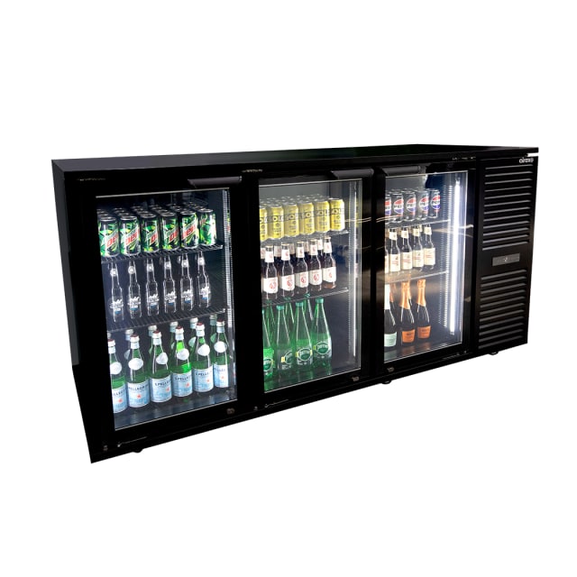 Airex AXR.MEBB.3D Refrigerated Merchandiser Back Bar 3 Door Capacity - 348 Bottles