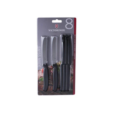 6.7833.8 - Swiss Classic Steak & Tomato Knife 8pc Set - Black