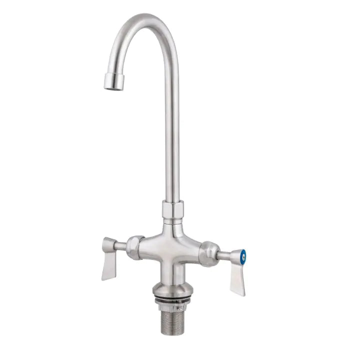 3monkeez T-3MDHG12 Stainless Steel Dual Hob Mount Body with Gooseneck I 12"Spout