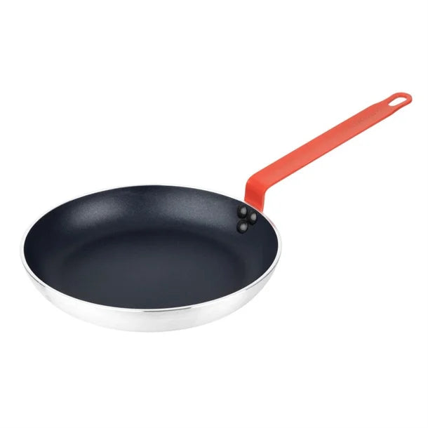 Hygiplas Aluminium Teflon Platinum Plus Frying Pan with Red Handle 280mm