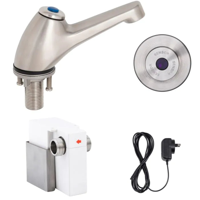 3monkeez T-3MSS-PTSWM Pillar Tap with Wall Mount Sensor I Mains Operated