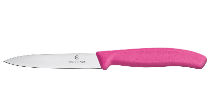 Paring Knife, Straight Edge 10cm - Pink