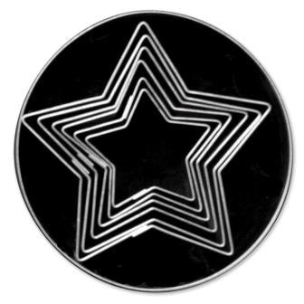 Tin Plate Star Cutter Set - 6pc