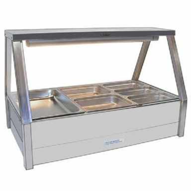 Roband E23 2 Row Straight Glass Hot Food Display Bar
