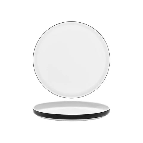 SERAX PASSE PARTOUT LOW ROUND PLATE 260x25mm BLACK GLAZED (Sold in sets of 4)