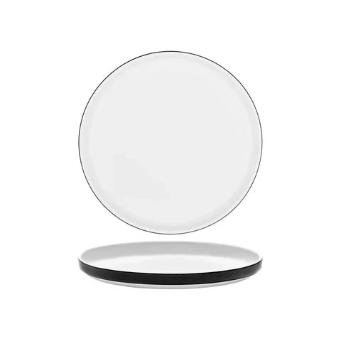 Serax Passe Partout Low Round Plate 260x25mm Black Glazed