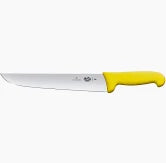 Butchers Knife, Straight Back 23cm - Yellow