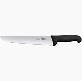Butchers Knife, Straight Back 18cm - Black