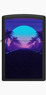 93809 - Zippo Sunset Black Light Design