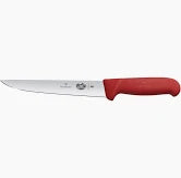 Sticking and Butchers Knife, Straight Back 18cm - Red