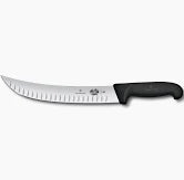 Cimeter Knife, Curved Fluted 25cm - Black