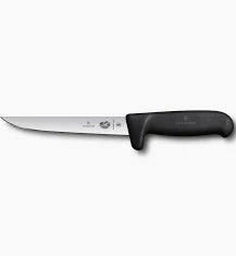 Boning Knife, Safety Grip, Wide 15cm - Black