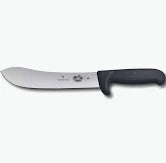 Slaughter and Butchers Knife, Safety Nose Wide Tip 18cm - Black