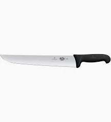 Butchers Knife, Straight Back 31cm - Black