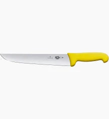 Butchers Knife, Straight Back 28cm - Yellow