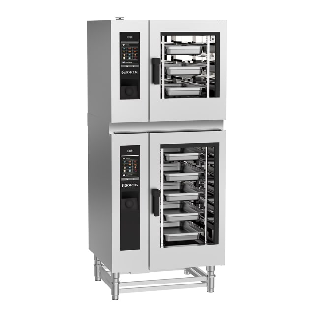 Giorik SEREST.11.0610.RO Stacked Steambox R Series Electric Combi Oven 6 on 10 x 1/1 GN with Reverse Osmosis Filter Right Hand Hinge Door