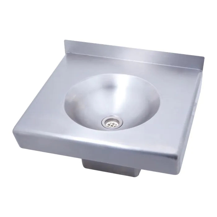 3monkeez HBD-S Square Disabled Compliant Wall Mounted Stainless Steel Hand Basin