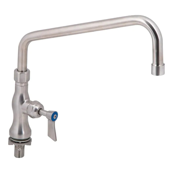 3monkeez T-3MSH12 Stainless Steel Single Bench Mount Tap Body I 12" Spout