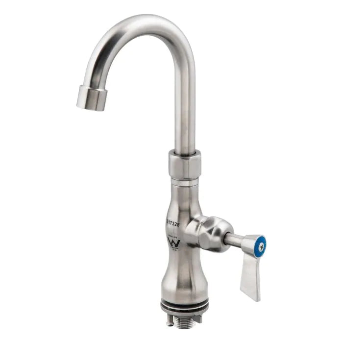 3monkeez T-3MSHG07 Stainless Steel Single Hob Mount Body with Gooseneck I 7"Spout