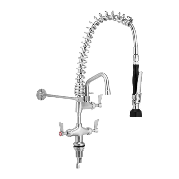 3monkeez T-3M53015-C Compact Dual Hob Pre Rinse Unit with 6 inch Pot Filler