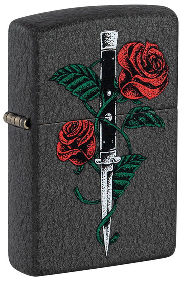 97778 - Zippo Rose Dagger Tattoo Design