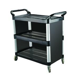 Caterax Utility Trolley 3 Shelf - Closed Sides - 845x430x950mm