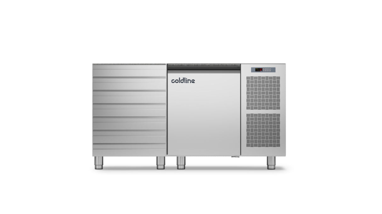 Coldline TZS09/1MC 1 Door with Drawer Pizza Preparation Counters - Without Top